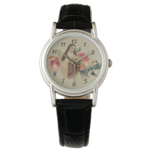 St. Therese lite blommarocrucifixen Armbandsur