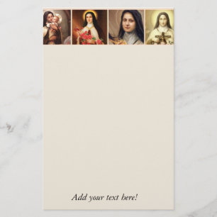 St. Therese lite blommarocrucifixen Brevpapper