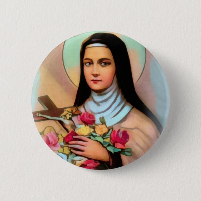 St. Therese lite blommarocrucifixen Knapp (Framsida)