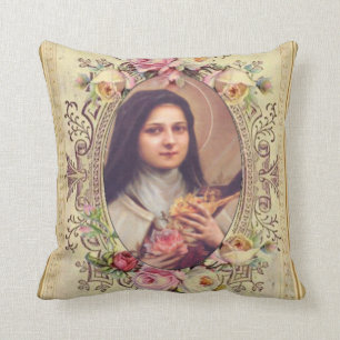 St. Therese lite blommarocrucifixen Kudde
