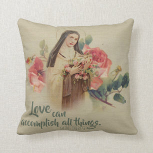 St. Therese lite blommarocrucifixen Kudde