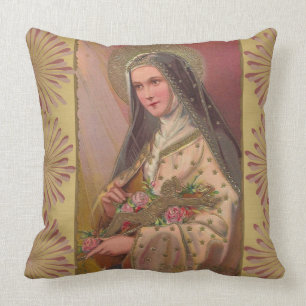 St. Therese lite blommarocrucifixen Kudde