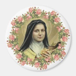 St. Therese lite blommarocrucifixen Magnet
