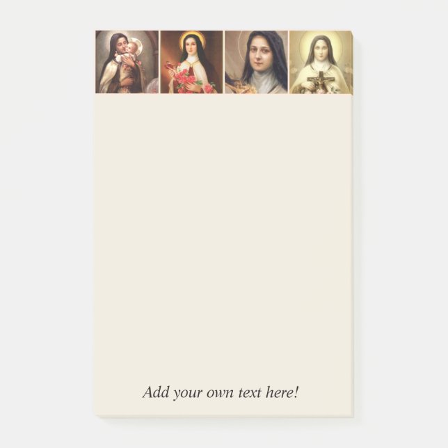 St. Therese lite blommarocrucifixen Post-it Block (Framsida)