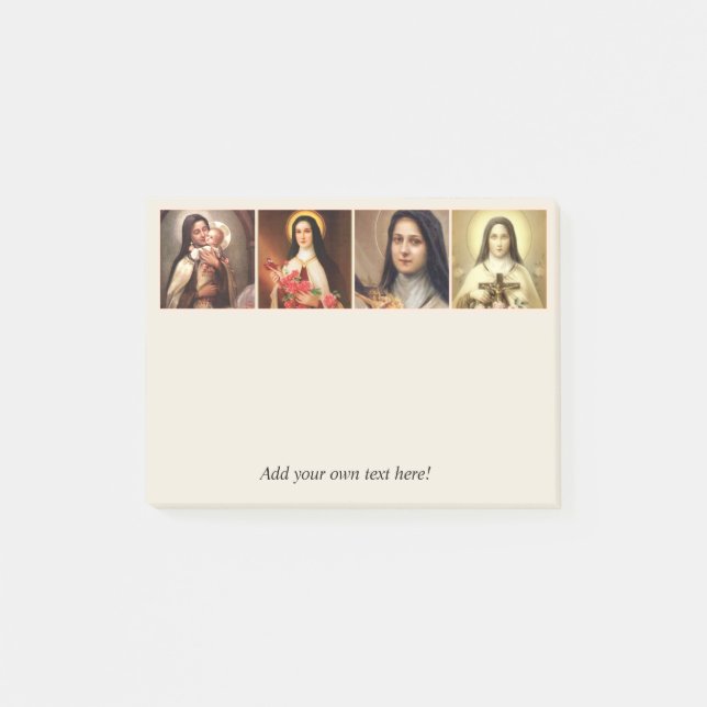 St. Therese lite blommarocrucifixen Post-it Block (Framsida)