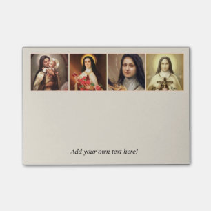 St. Therese lite blommarocrucifixen Post-it Block