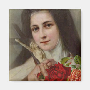 St. Therese lite blommavintagero Magnet