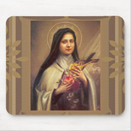 St. Therese lite den blommaro & crucifixen Musmatta