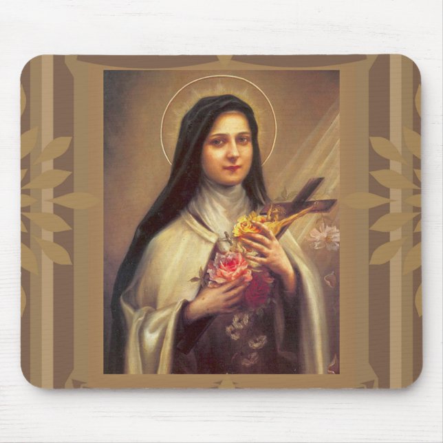 St. Therese lite den blommaro & crucifixen Musmatta (Framsidan)