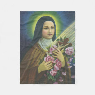 St. Therese lite den Carmelite nunnan för blomma Fleecefilt