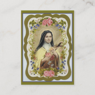 St. Therese lite korten för blommaNovenaheliga Visitkort