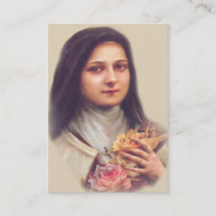 St. Therese lite korten för blommaNovenaheliga Visitkort