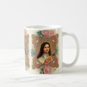 St. Therese lite roVINTAGEN för blomma w/pink Kaffemugg