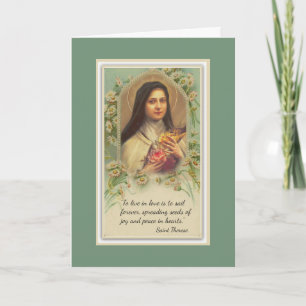 St. Therese Little Flower Carmelite Quote Kort
