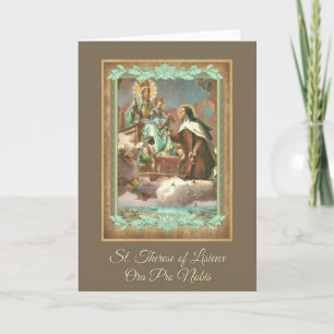 St. Therese & Mary Greeting Card w/prayer Kort