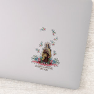 St. Therese med Ro Klistermärken