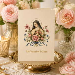 St. Thérèse Min kallelse är kärlek Kort