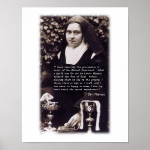 St Therese och den heliga eucharist.en Poster