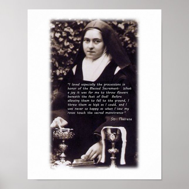 St Therese och Heligan Eucharist. Poster (Framsidan)
