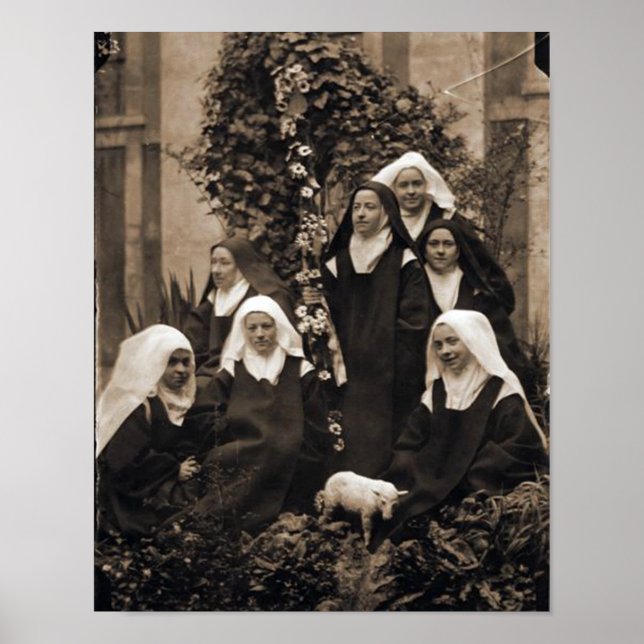 St. Therese och Nuns of Lisieux. Poster (Framsidan)