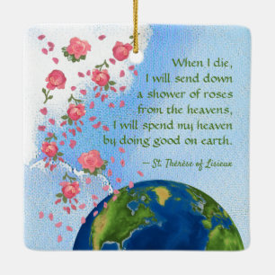 St. Thérèse of Lisieux (BJE 01; Amerika) Julgransprydnad Keramik