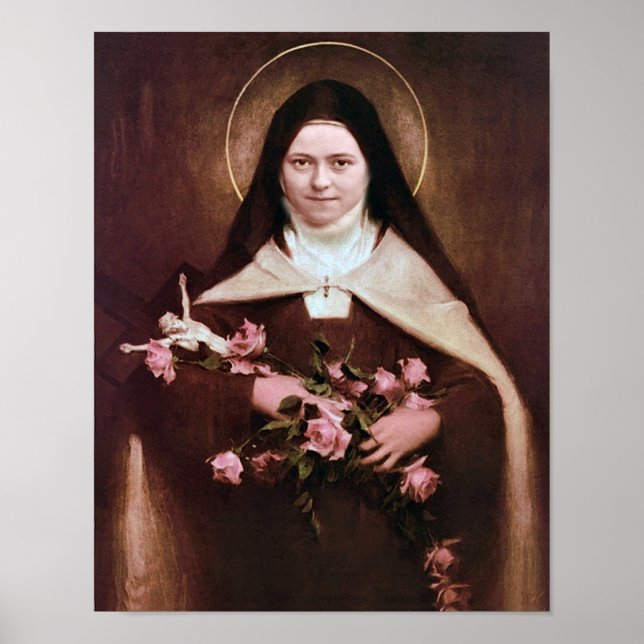 St Therese of Lisieux Devotional Image. Poster (Framsidan)