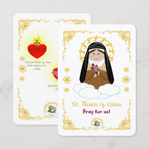 St. Therese of Lisieux Heliga Card Inbjudningar
