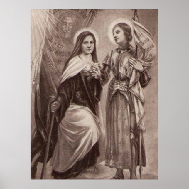 St. Therese of Lisieux Joan of Arc Catholic Saints Poster (Framsidan)