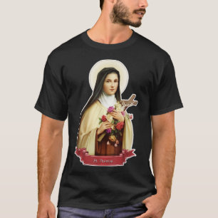 St Therese of Lisieux Kids Little Flower Ro Cath T Shirt
