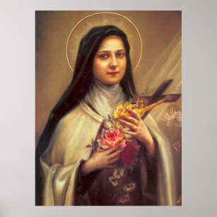St. Therese of Lisieux Little Flower of Jesus Ro Poster