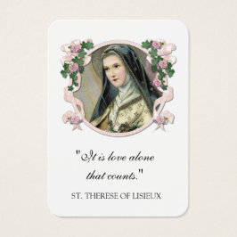 St. Therese of Lisieux Prayer Sympathy Funeral Visitkort