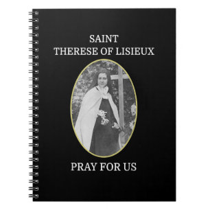 St. Therese of Lisieux T-Shirt Saint Little Flower Anteckningsbok