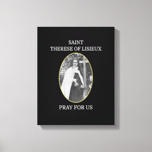 St. Therese of Lisieux T-Shirt Saint Little Flower Canvastryck
