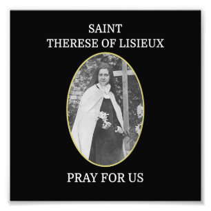 St. Therese of Lisieux T-Shirt Saint Little Flower Fototryck