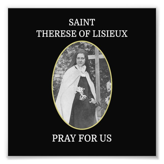 St. Therese of Lisieux T-Shirt Saint Little Flower Fototryck (Framsidan)