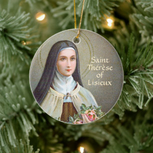 St. Thérèse of Lisieux the Little Flower (BJE 01) Julgransprydnad Keramik