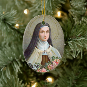 St. Thérèse of Lisieux the Little Flower (BJE 01) Julgransprydnad Keramik