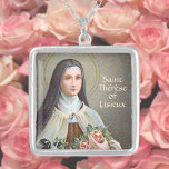 St. Therese of Lisieux the Little Flower (BJE 01) Silverpläterat Halsband<br><div class="desc">Den katolska kyrkans vackraste sajter är "The Little Flower" St. Thérèse of Lisieux (1873-1897), som kanoniserades 1925. Thérèse, det yngsta av barnen i Martin, föddes i en modern Fransk familj: Både hennes föräldrar Louis (1823-1894) och Zélie Martin (1831-1877) hämnas som helgon, de första makarna i kyrkans historia som ett par....</div>