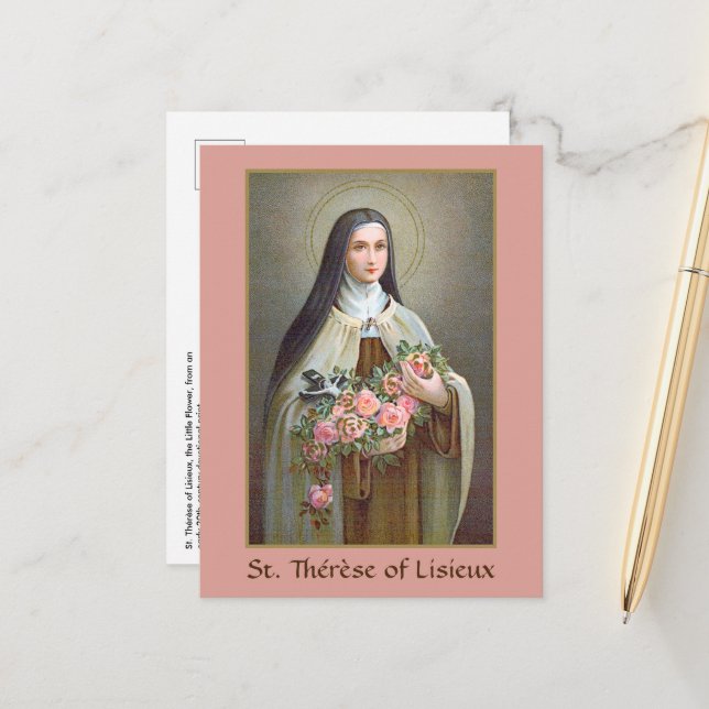 St. Therese of Lisieux the Little Flower (BJE 01) Vykort (Fram/Back In Situ)