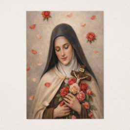 St Therese of Lisieux Wedding Prayer Card  Visitkort