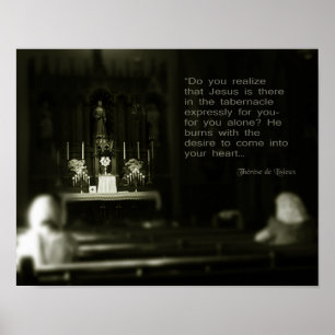 St Therese på Adoration. Poster