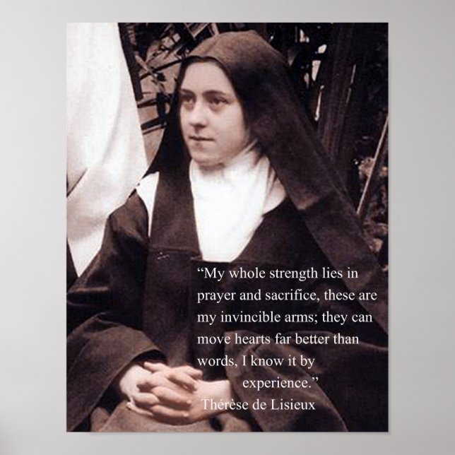 St Therese på Prayer och Sacrifice. Poster (Framsidan)