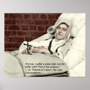 St Therese på Suffering. Poster