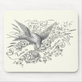 St. Therese Quote med Dove and Black & Vit ros Musmatta