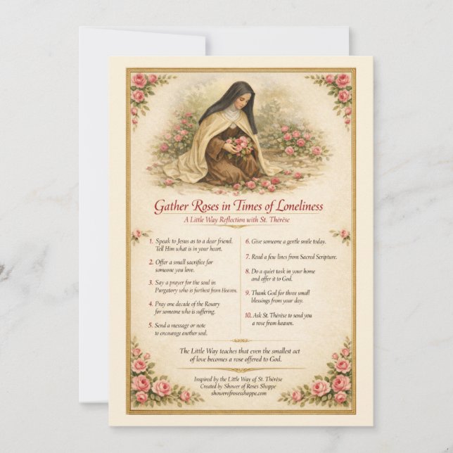 St. Therese Reflexionsbön Rosor (Framsida)