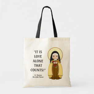 St. Therese Religiösa Carmelite Nun-citat Tygkasse