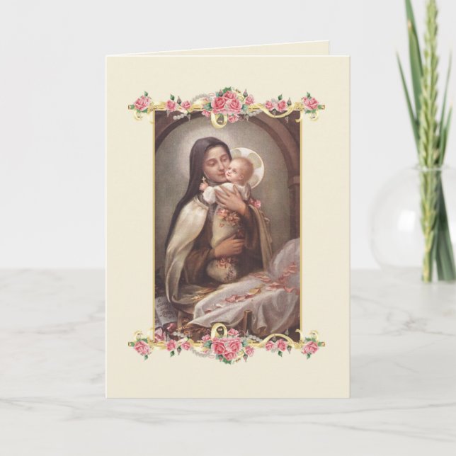 St. Therese Religiösa Catholic Carmelite Nun Card Kort (Framsida)