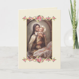 St. Therese Religiösa Catholic Carmelite Nun Card Kort