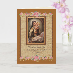 St. Therese Religiösa Catholic Carmelite Nun Kort