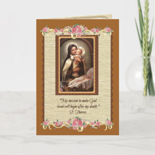 St. Therese Religiösa Catholik Carmelite Kort